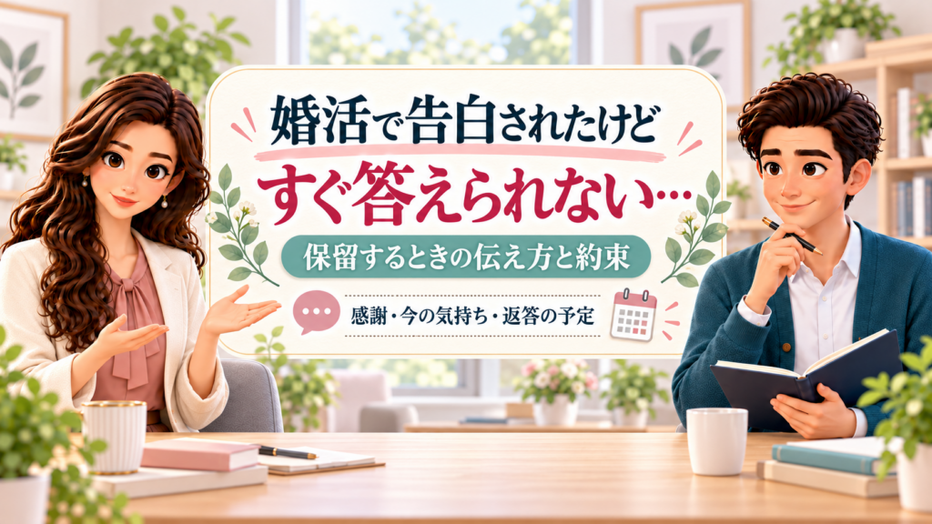 かんなとけんが案内する、告白を保留するときの伝え方と返答の約束
