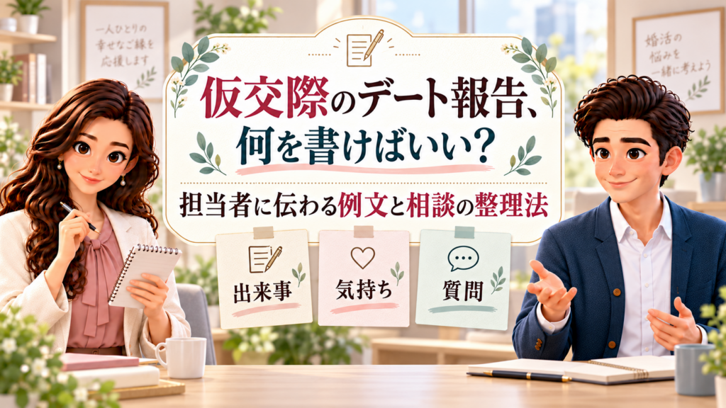 出来事・気持ち・質問の3欄で仮交際のデート報告を整理するかんなとけん