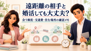 遠距離婚活の会う頻度・交通費・住む場所を案内するかんなとけん