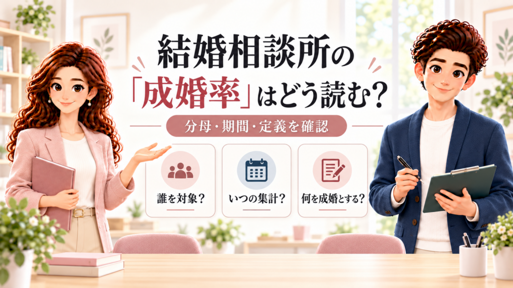 成婚率の分母・集計期間・定義の確認を案内するかんなとけん