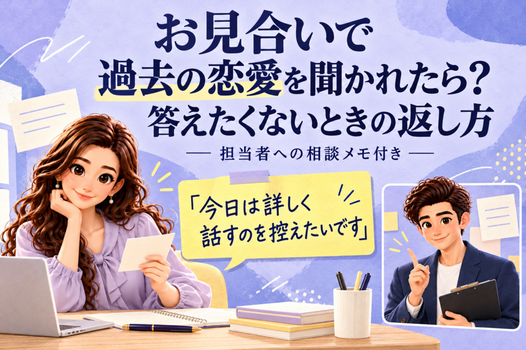 過去の恋愛を聞かれたときの返し方を、別々の案内欄で紹介するかんなとけん